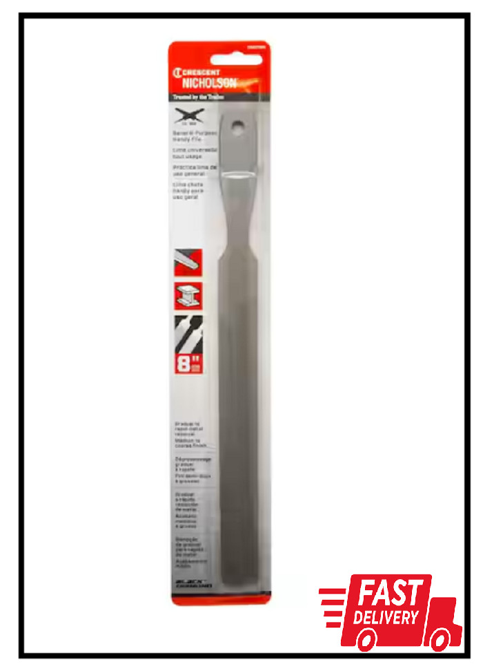 Nicholson 8 In. Rectangular Double/Single Cut Handy File