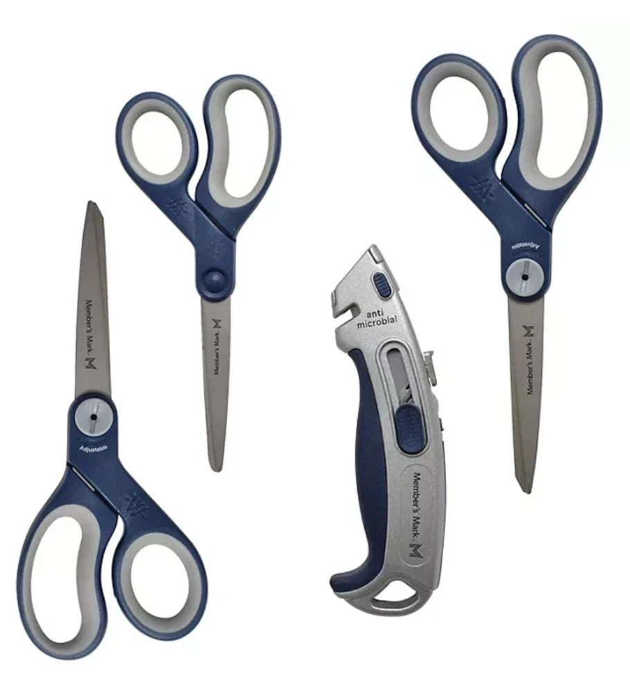 Member's Mark Anti-Microbial Scissors with Box Cutter