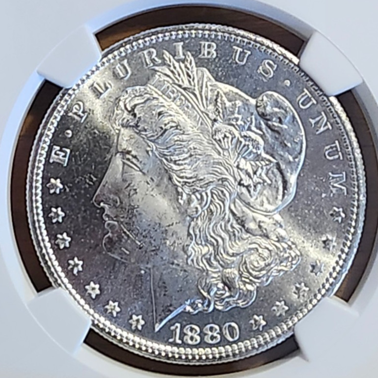 1880 S PCGS MS63 MORGAN 90% SILVER