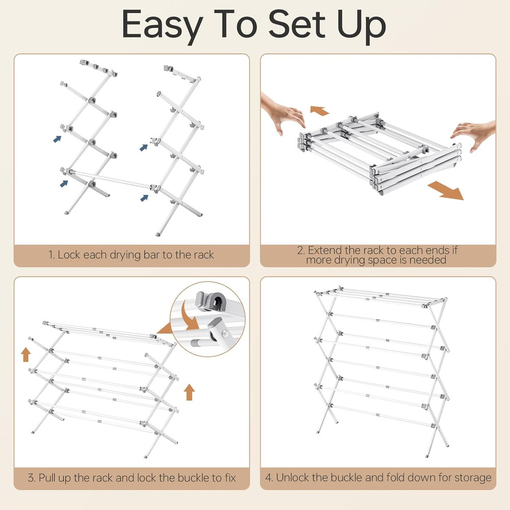 Drying Rack Clothing, Clothes Drying Rack Foldable, Laundry Drying Rack Expandab