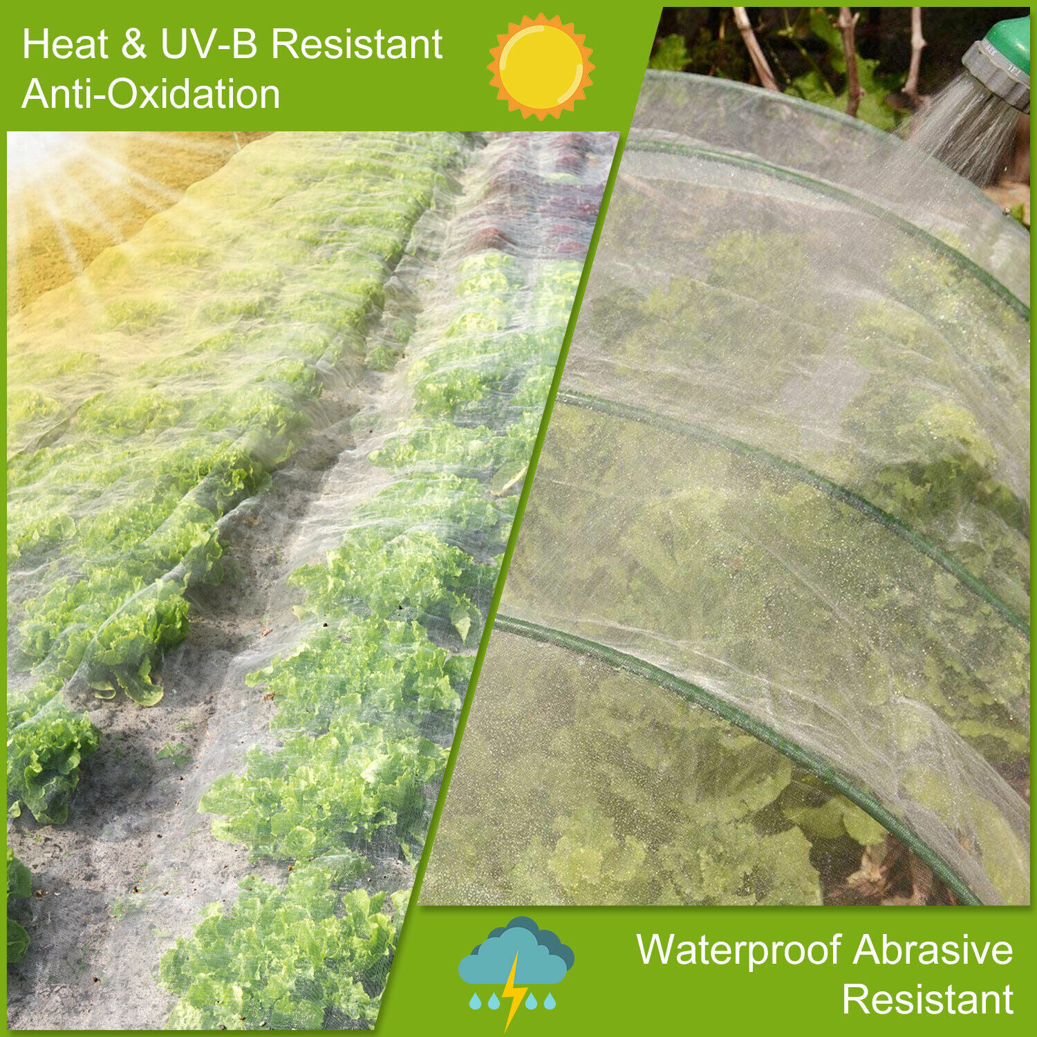 20-50ft Garden Bug Insect Netting Barrier Bird Pond Net Plant Crop Protect Mesh