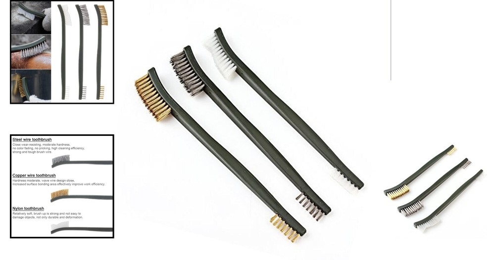 Versatile Mini Wire Brushes Set for Tight Spaces - Rust & Dirt Remover