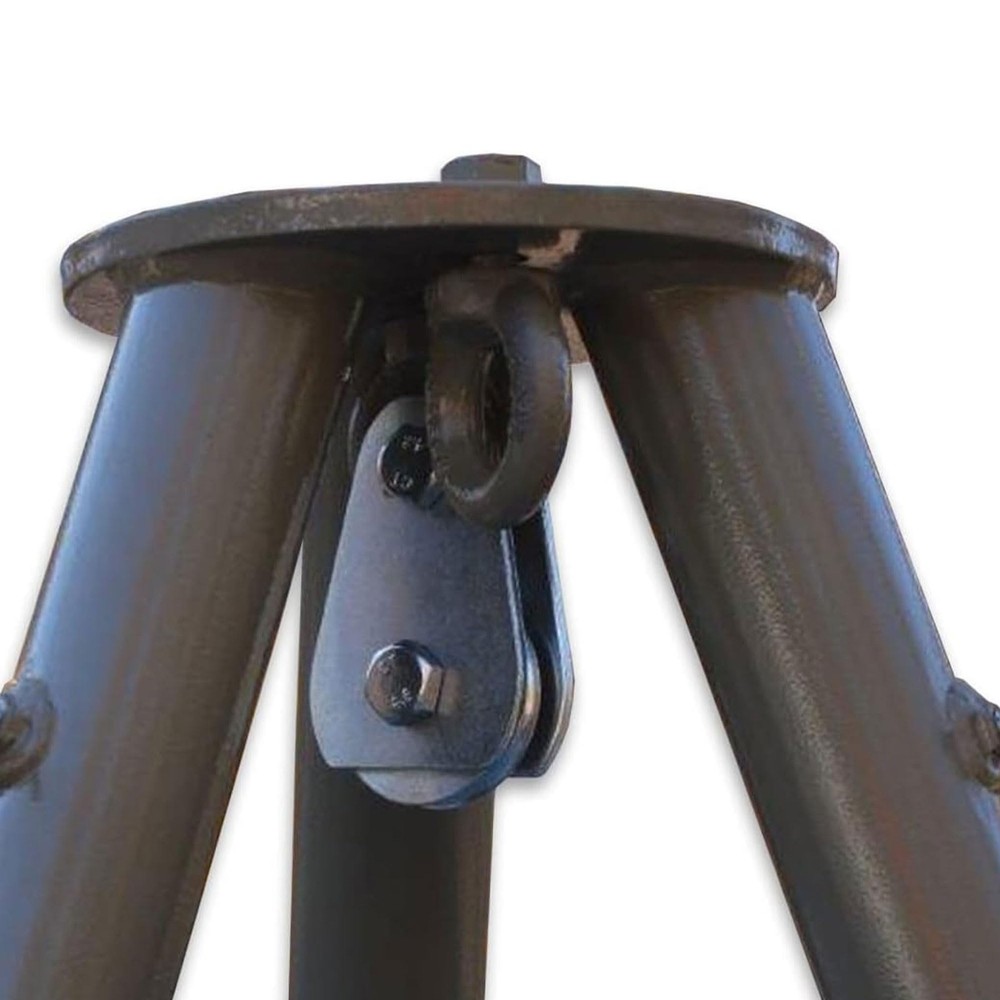 Tripod Header with Pulley for Deer Feeder System Attachment (Feeder Excluded)