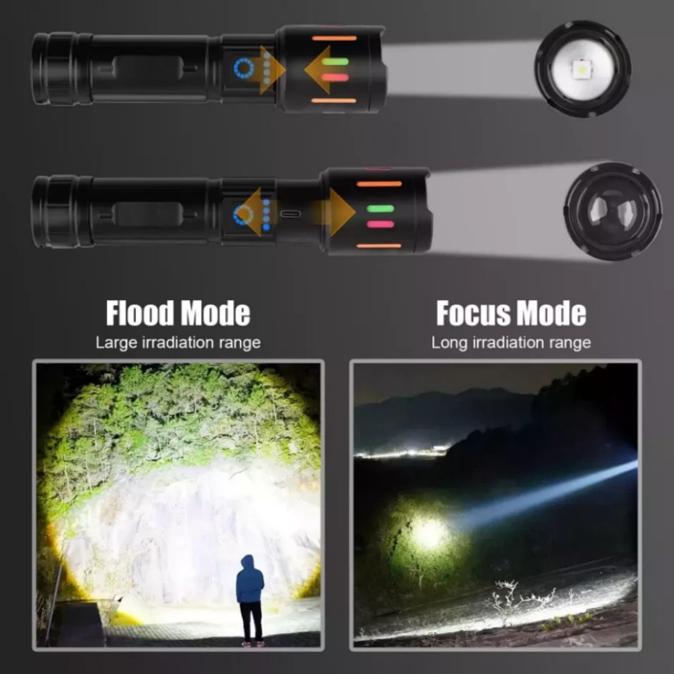 350000000 Lumen Super Bright LED Tactical Flashlight Rechargeable Work Light%#
