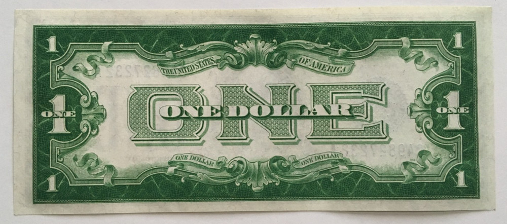1928 Funny Back $1.00 Silver Certificate note blue seal Gem uncirculated