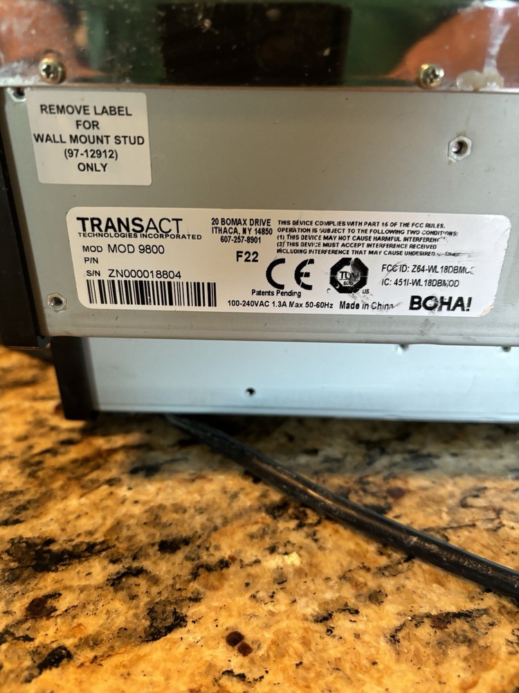 BOHA! MOD 9800 Transact Terminal