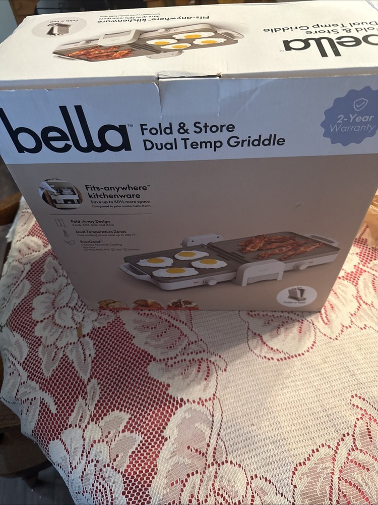 Bella Fold & Store Griddle New In Box