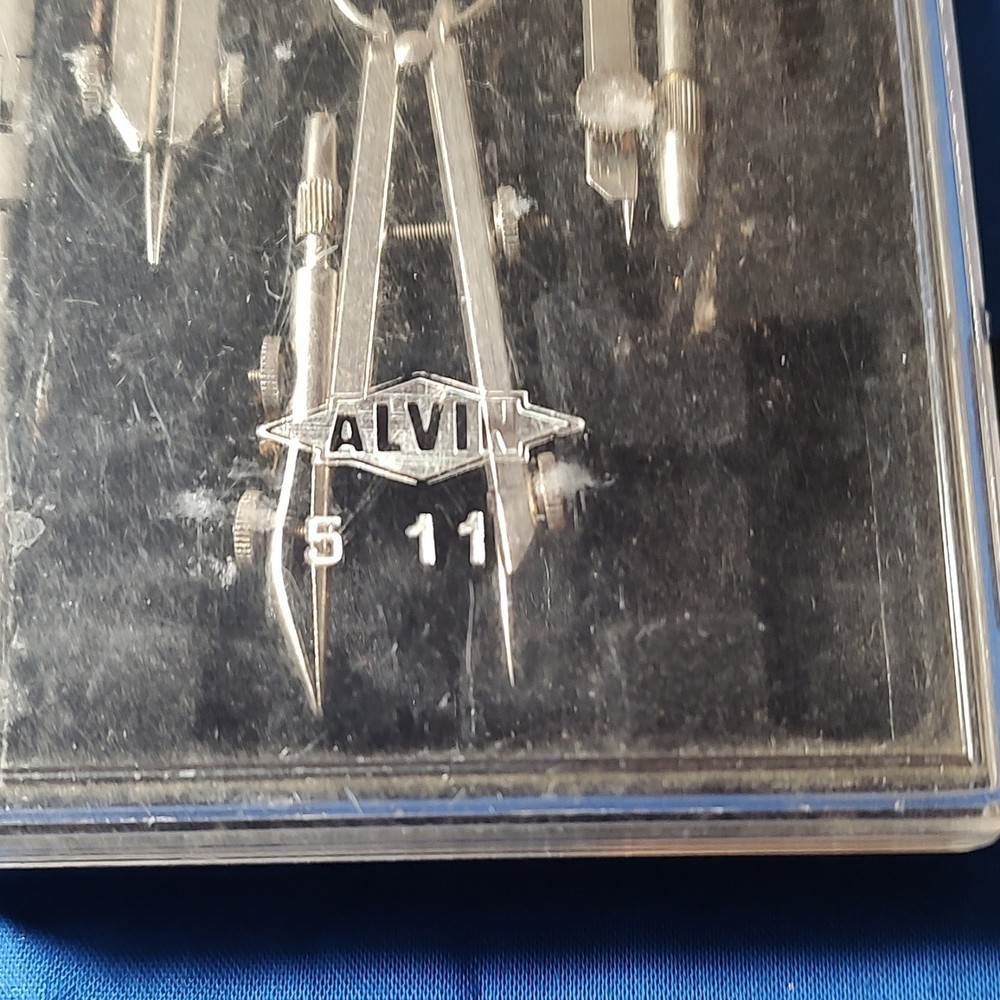 Vintage ALVIN Drafting Compass Set No. 511 w/ Case Complete