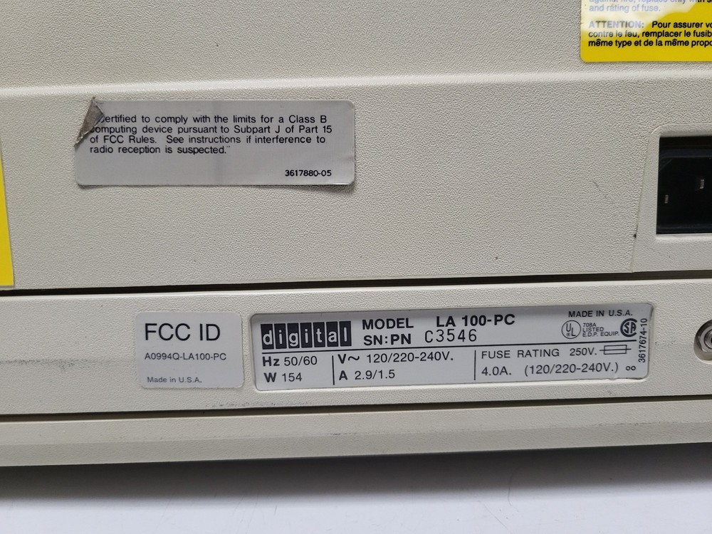 Vintage 1980s Digital DEC LetterPrinter 100 Dot Matrix Printer (Powers On)