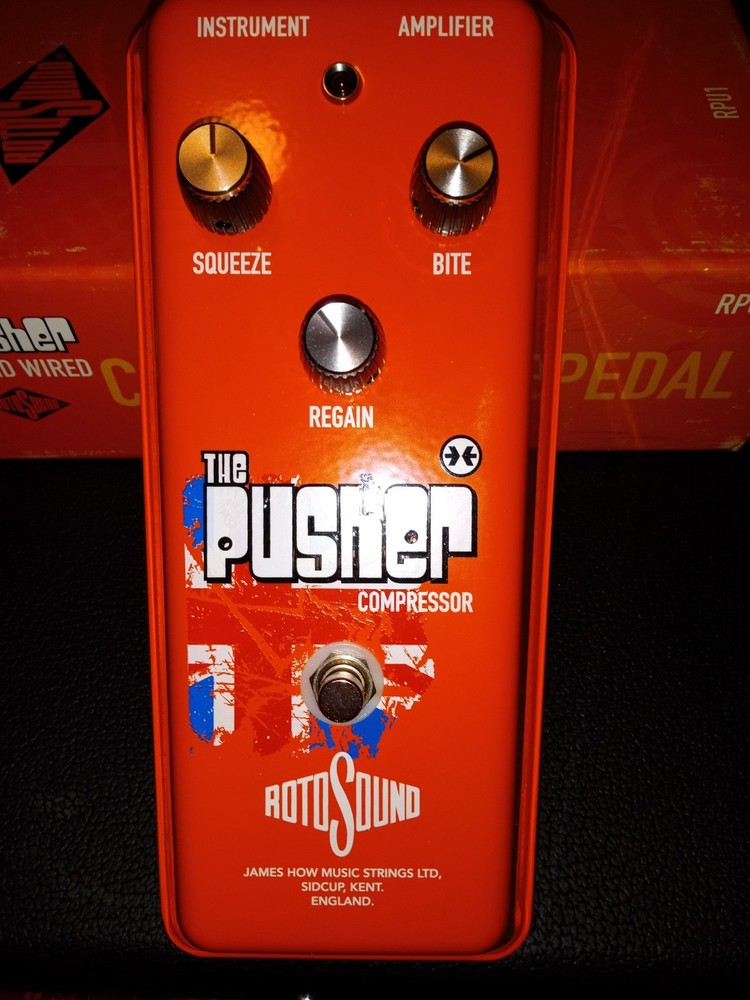 Rotosound Vintage Reissue "pusher" compressor Effects Pedal