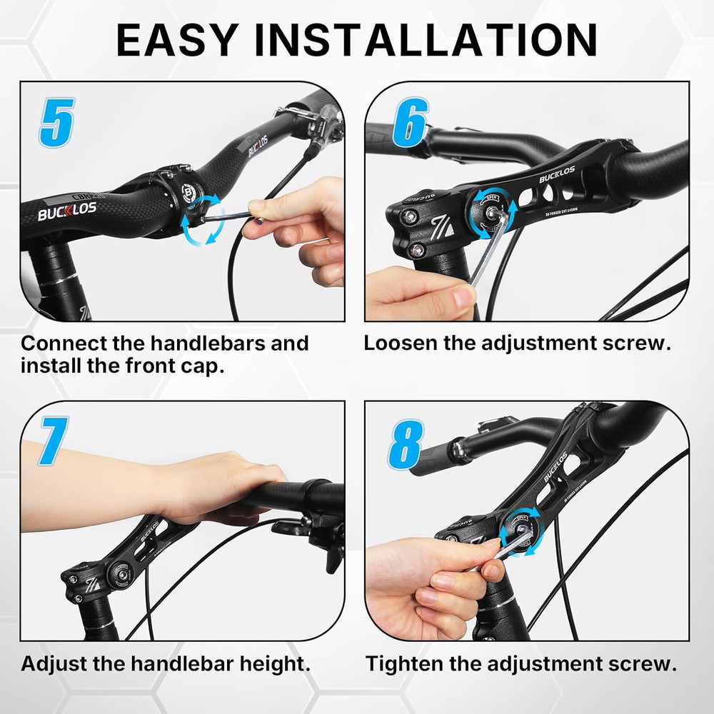 Adjustable Bike Stem Riser for MTB, E-Bike & Road Bicycles