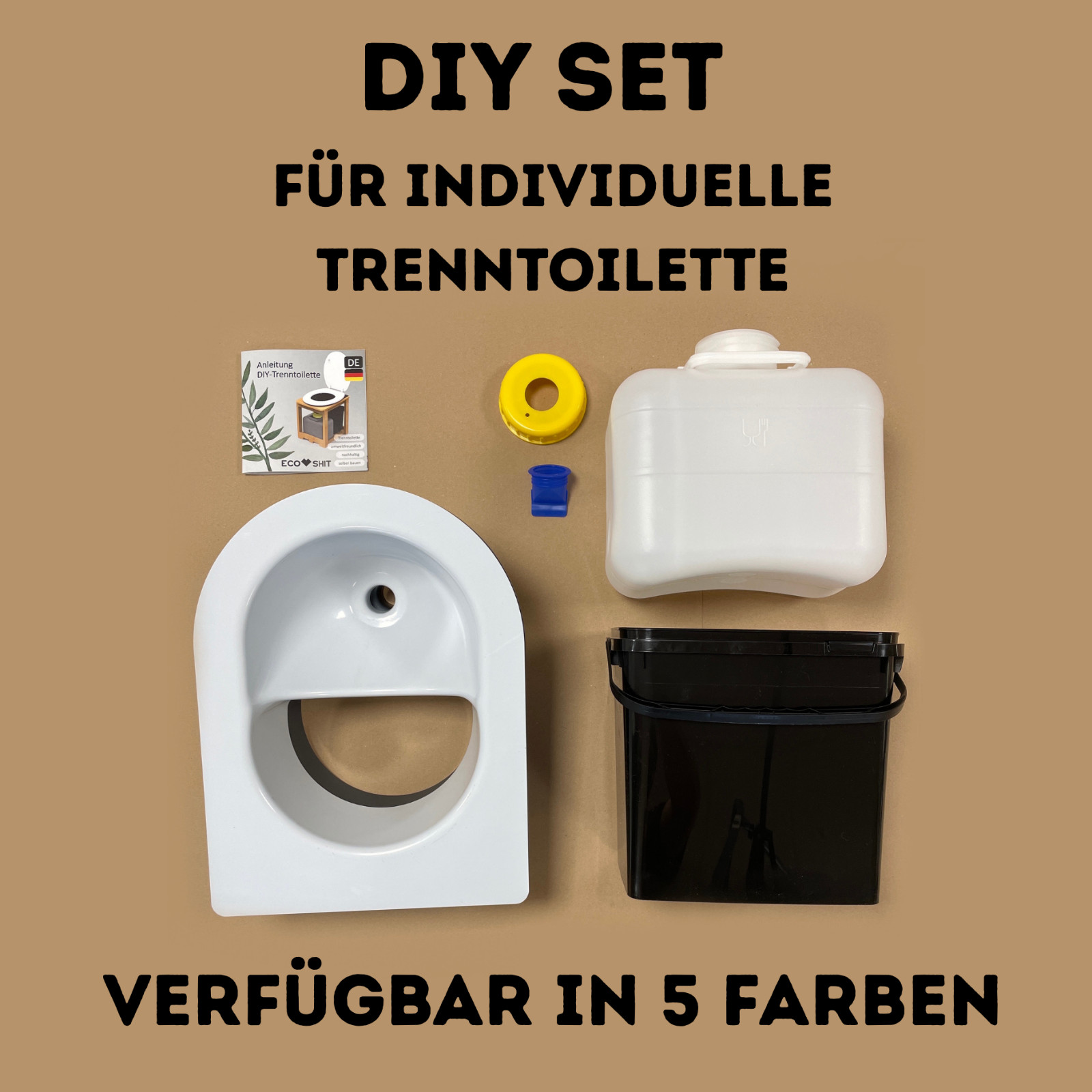 10 liter DIY set separating toilet, DIY kit, DIY construction, kit, 10L +++ ecoshit