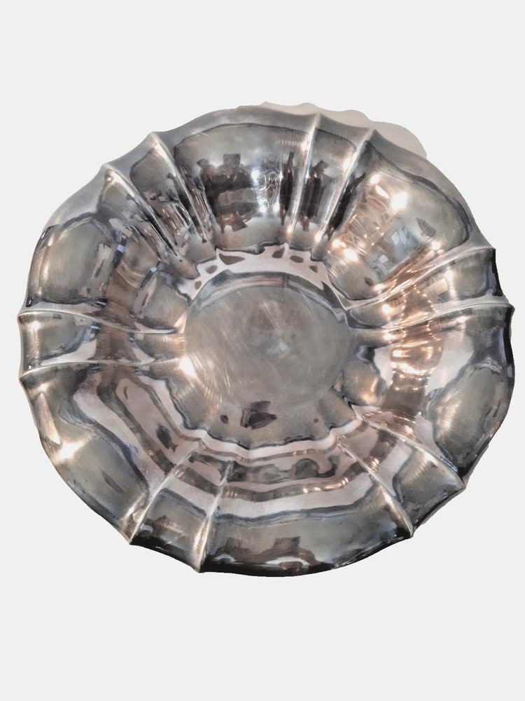 Vintage-Pairpoint-Silver Plated Bowl-Fluted Design-#C5591