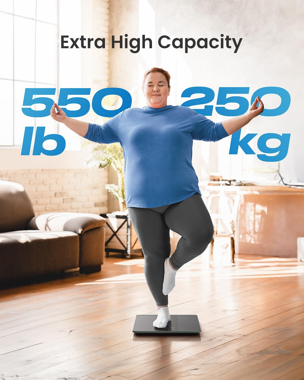 RENPHO Digital Bathroom Scale for Body Weight LCD Display Weighing Machine 550lb