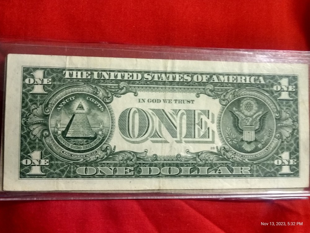 2017-Series"Mint Error" $1.00 Bill Noten"K 69734830 B