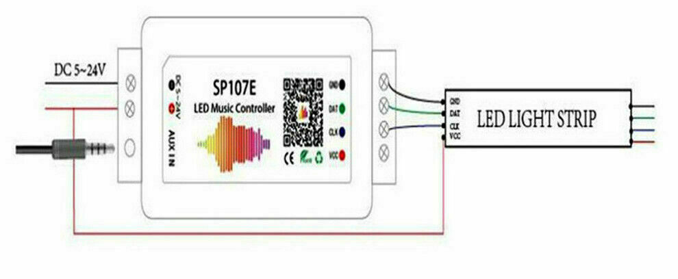 Ws2812b Ws2811 Led Music Controller SP107E RGB Bluetooth Controller DC5-24V