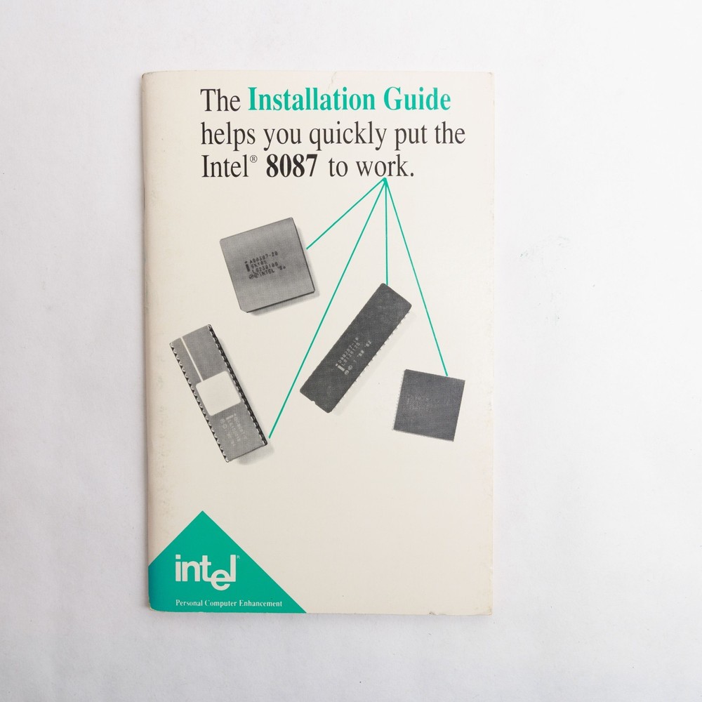 Vintage Intel 8087 Installation Guide Rare