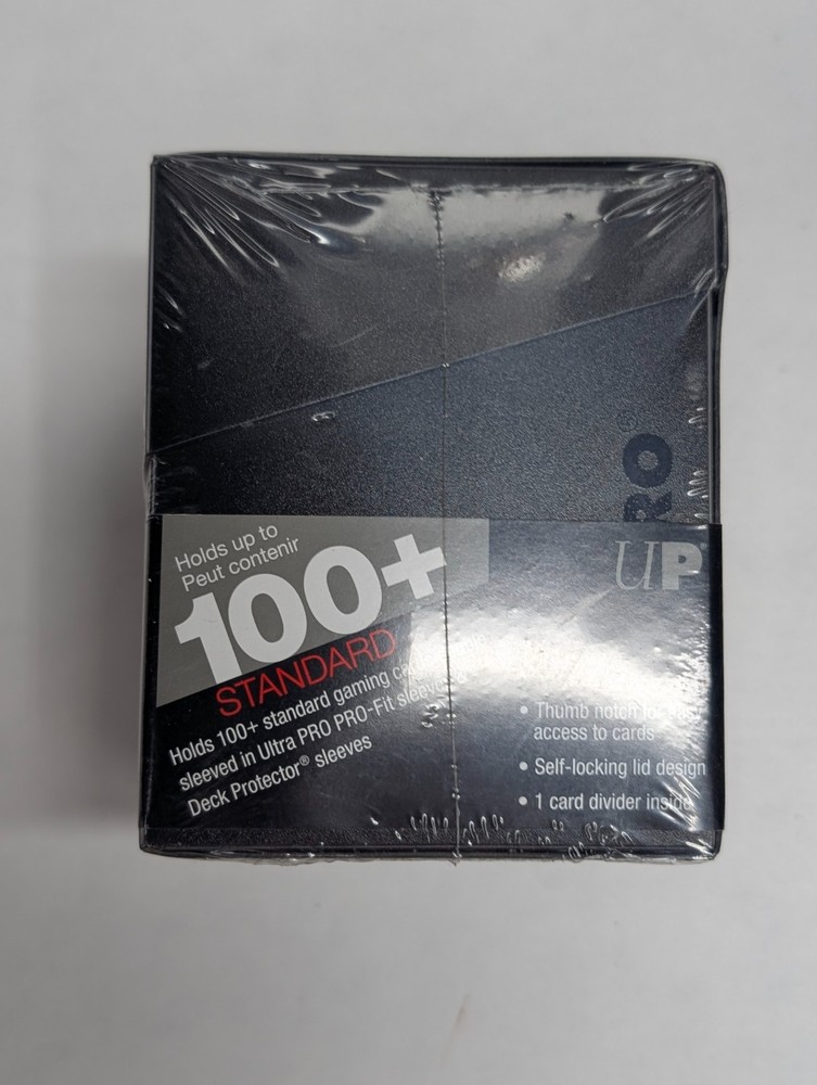 Ultra Pro Eclipse PRO 100+ Deck Box BLACK Locking Lid w/ 1 Card Divider