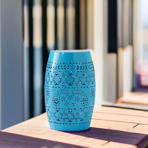 Christopher Knight Home Ruby Outdoor 12" Iron Side Table Blue