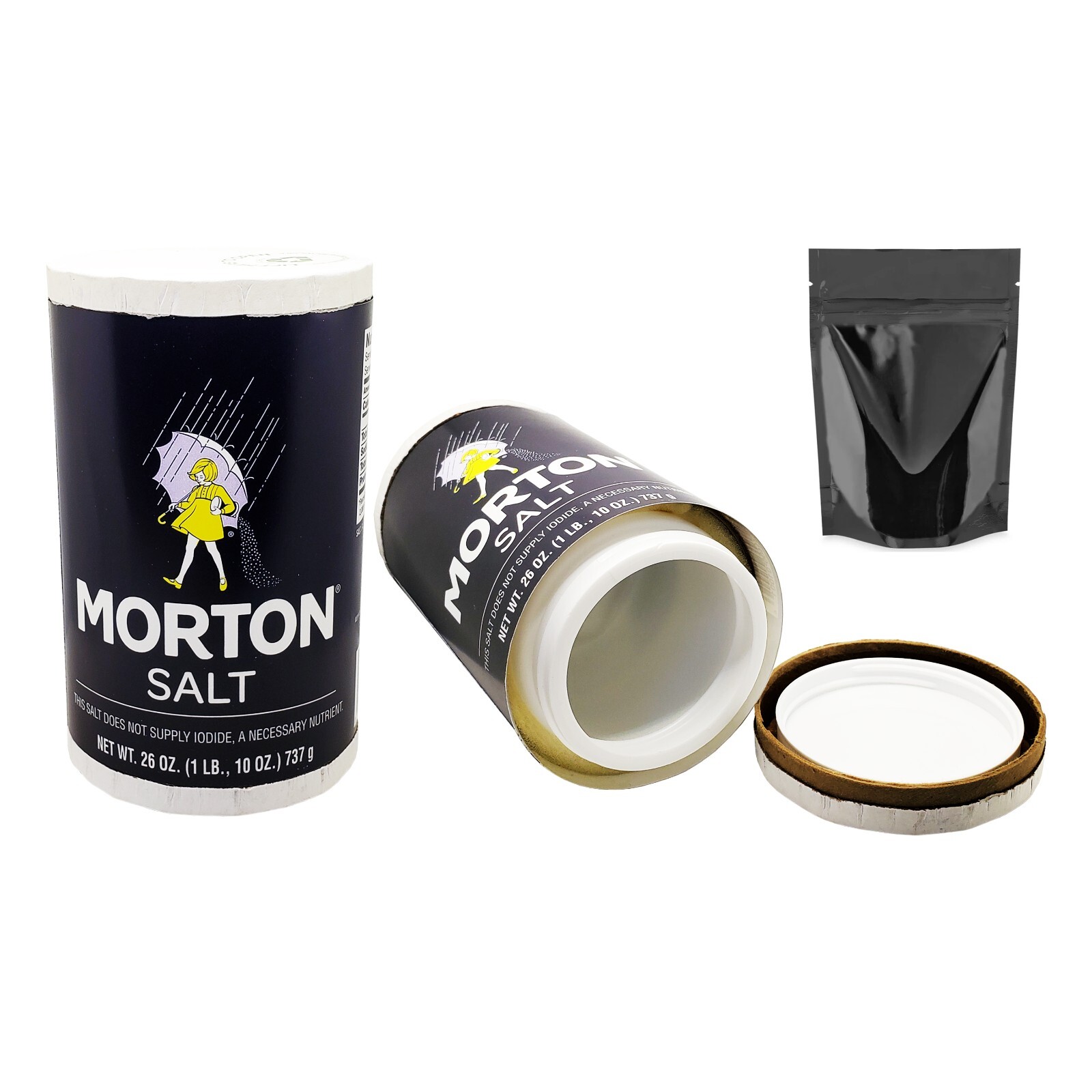 Stash Can Morton Salt Diversion Safe Screw Lock Hidden Compartment For Valuables