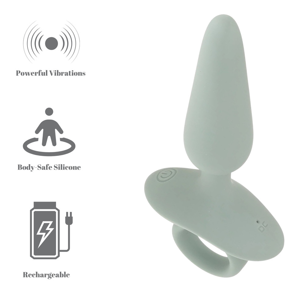 Vibrating Rechargeable Tapered Tip Butt Plug Multi-speed Simulator Backdoor Play