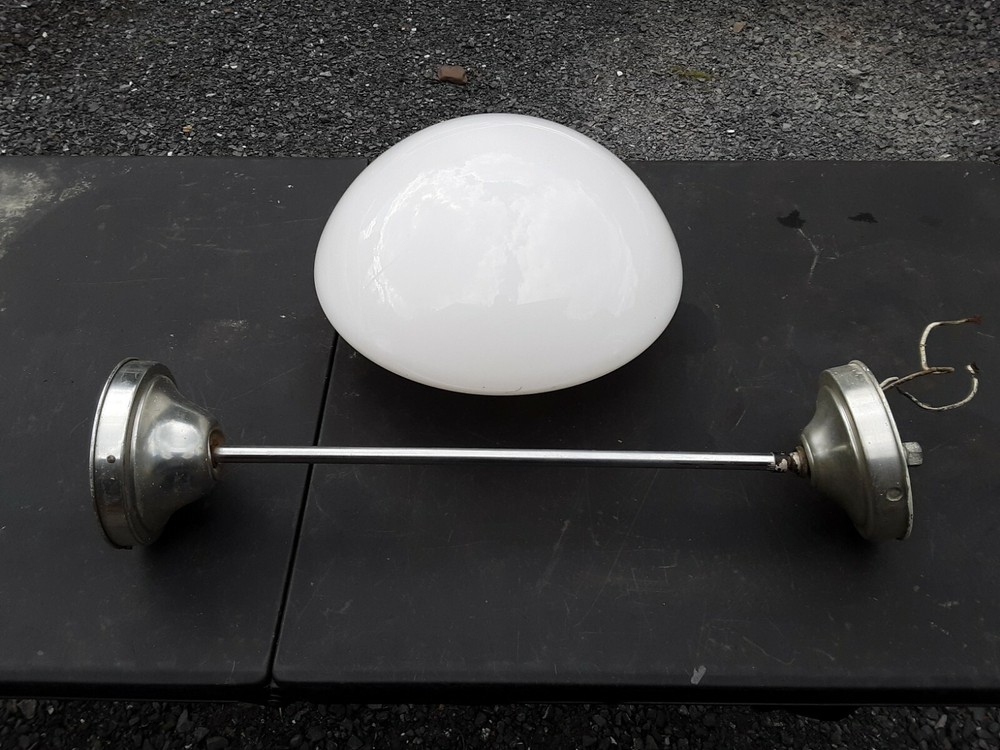 Vintage Art Deco Hanging School Light