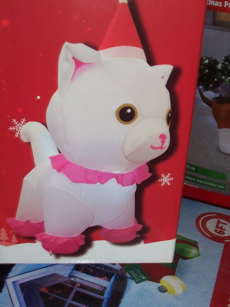 5 Ft CHRISTMAS CUTE KITTEN  NEW