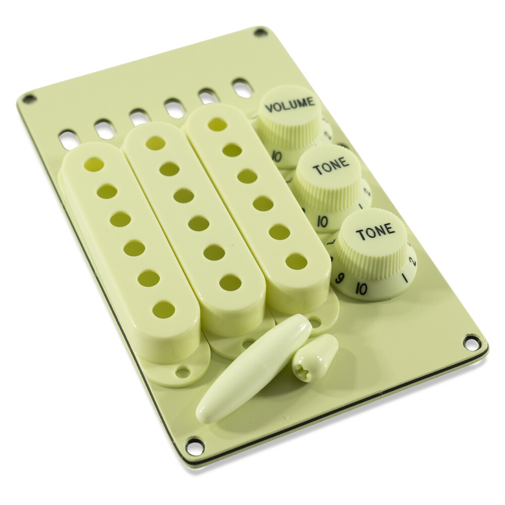 WD Accessory Kit with Backplate and knobs For Fender Stratocaster Mint Green