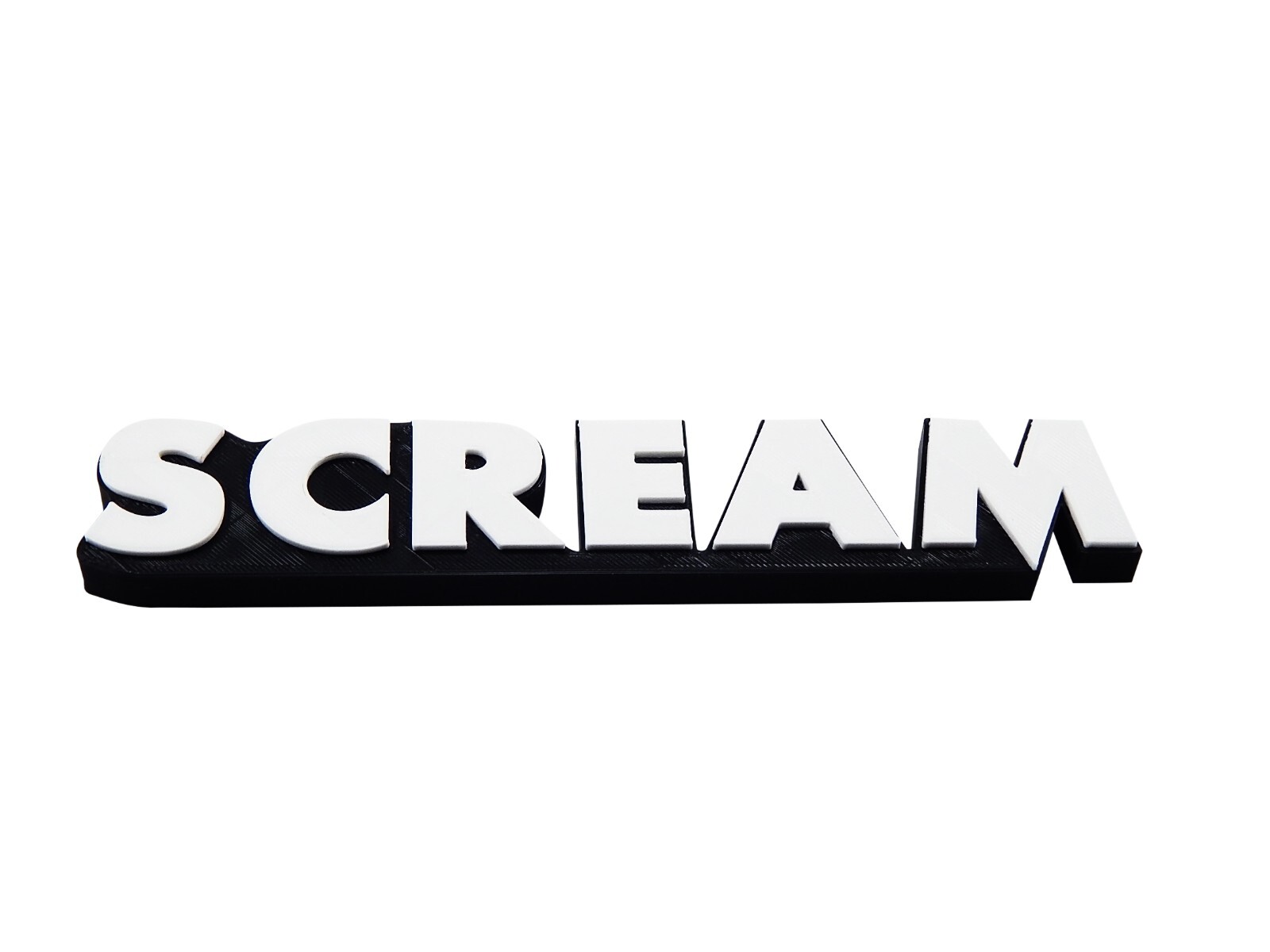 Scream 3D Logo Sign Display Horror Movie Wall Desk Shelf Art 8" x 1 1/2" x 3/8