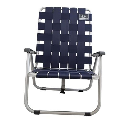 Low Webbed Beach Chair with Backpack Straps - Portable Lightweight Seating 1