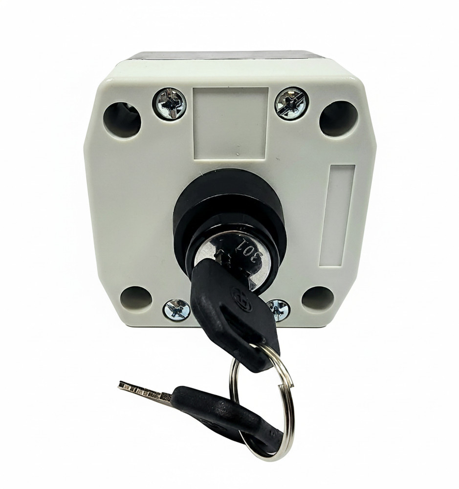 Key Switch Control Station - Momentary or Latching Key Selector Switch, 2P or 3P