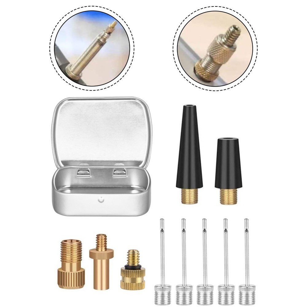 Bicycle Valve Adapter Pack 10pcs Compatible with Various Inflatable Valves