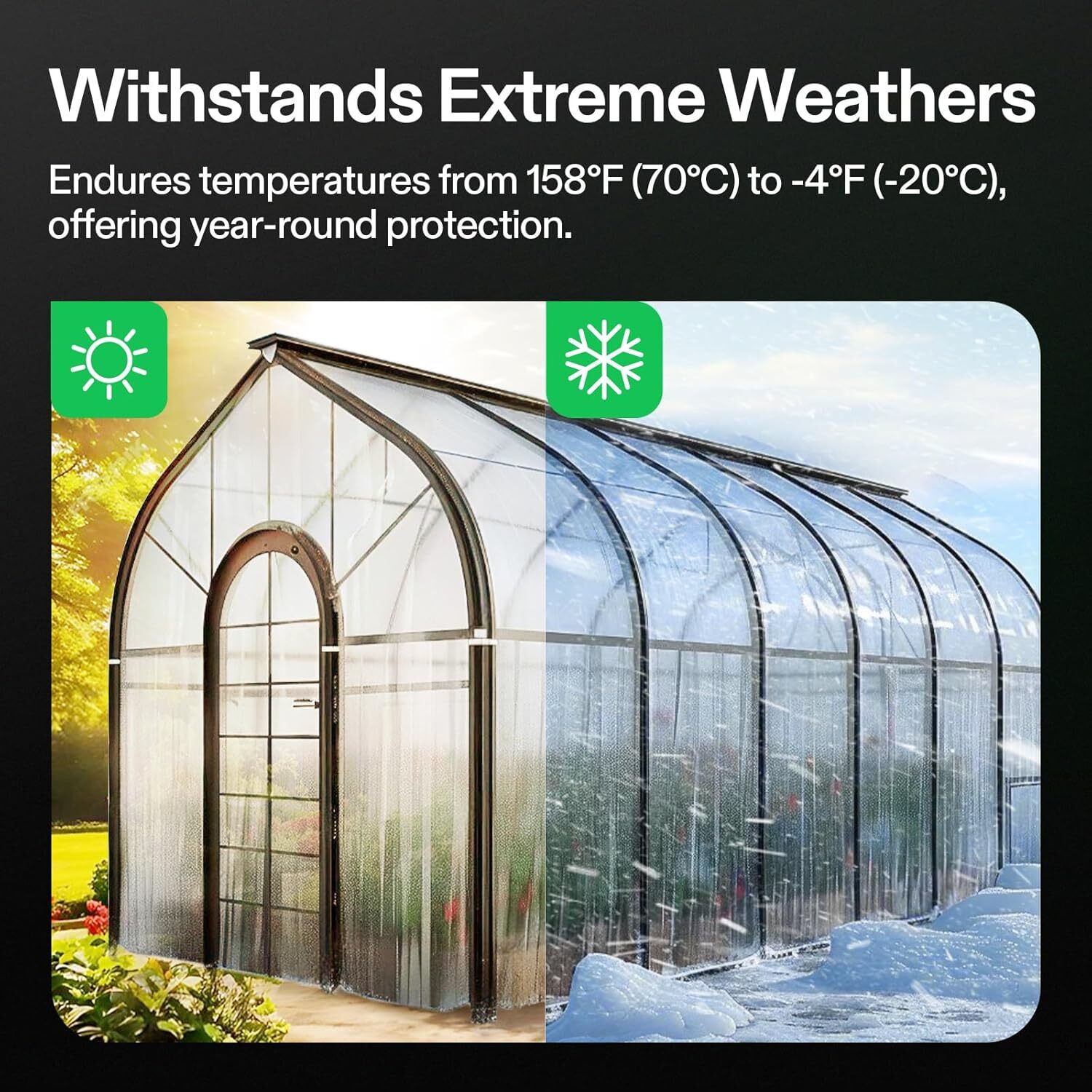 VIVOSUN 6"x108FT Greenhouse Damage Repair Tape, Clear Repair Poly Film Patch