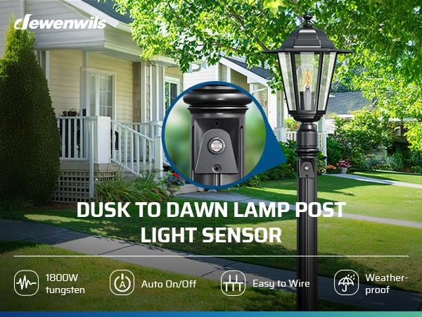 EDISHINE Photoelectric Switch, Post Light Sensor Replacement, Easy Install