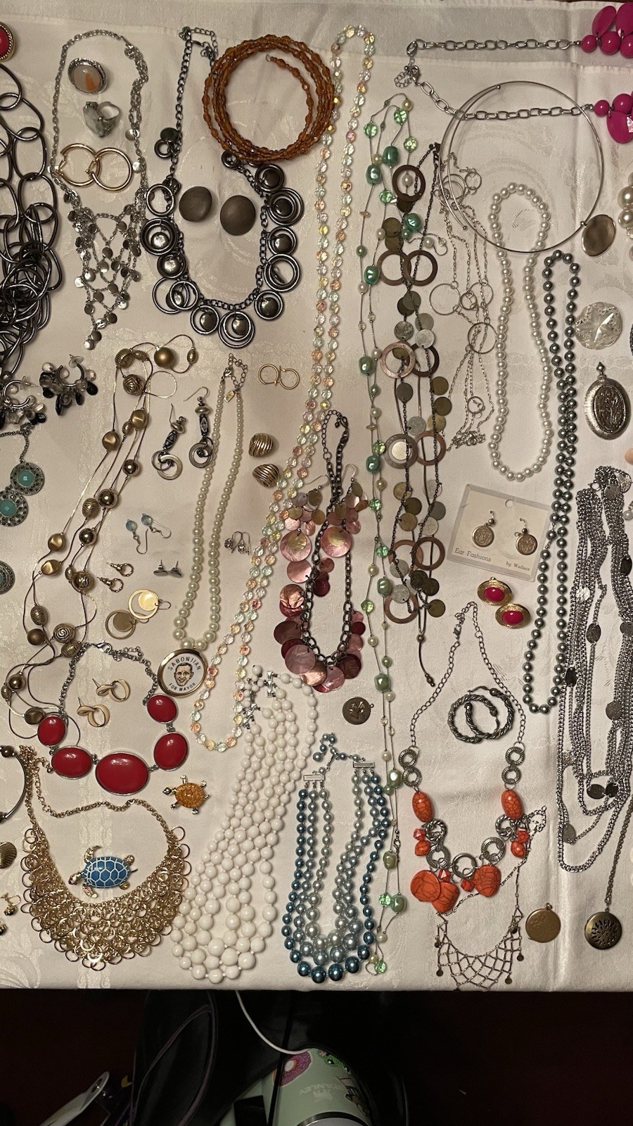 Huge Estate Jewelry Lot 83 Enamel, Alpaca, All Wearable, Marked Joan Rivers Iman