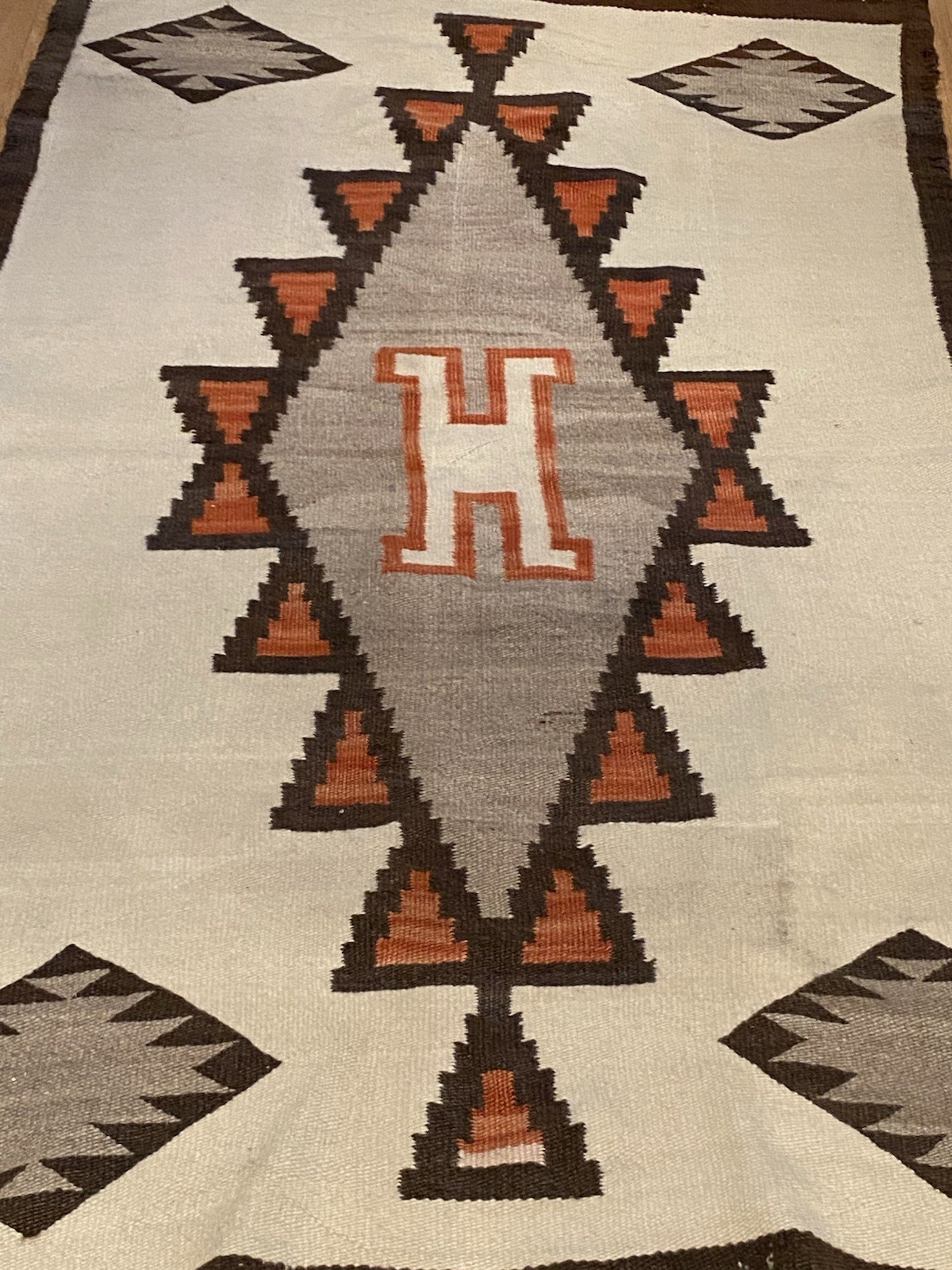 Antique Navajo Trading Post Rug Ganado Western Reservation 1915 Native American
