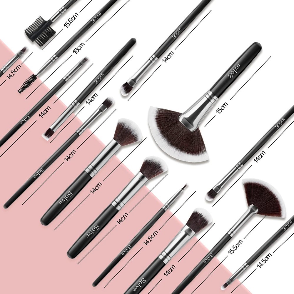 Makeup Brush Set, SOLVE 32 Pieces Professional 32 Piece Black