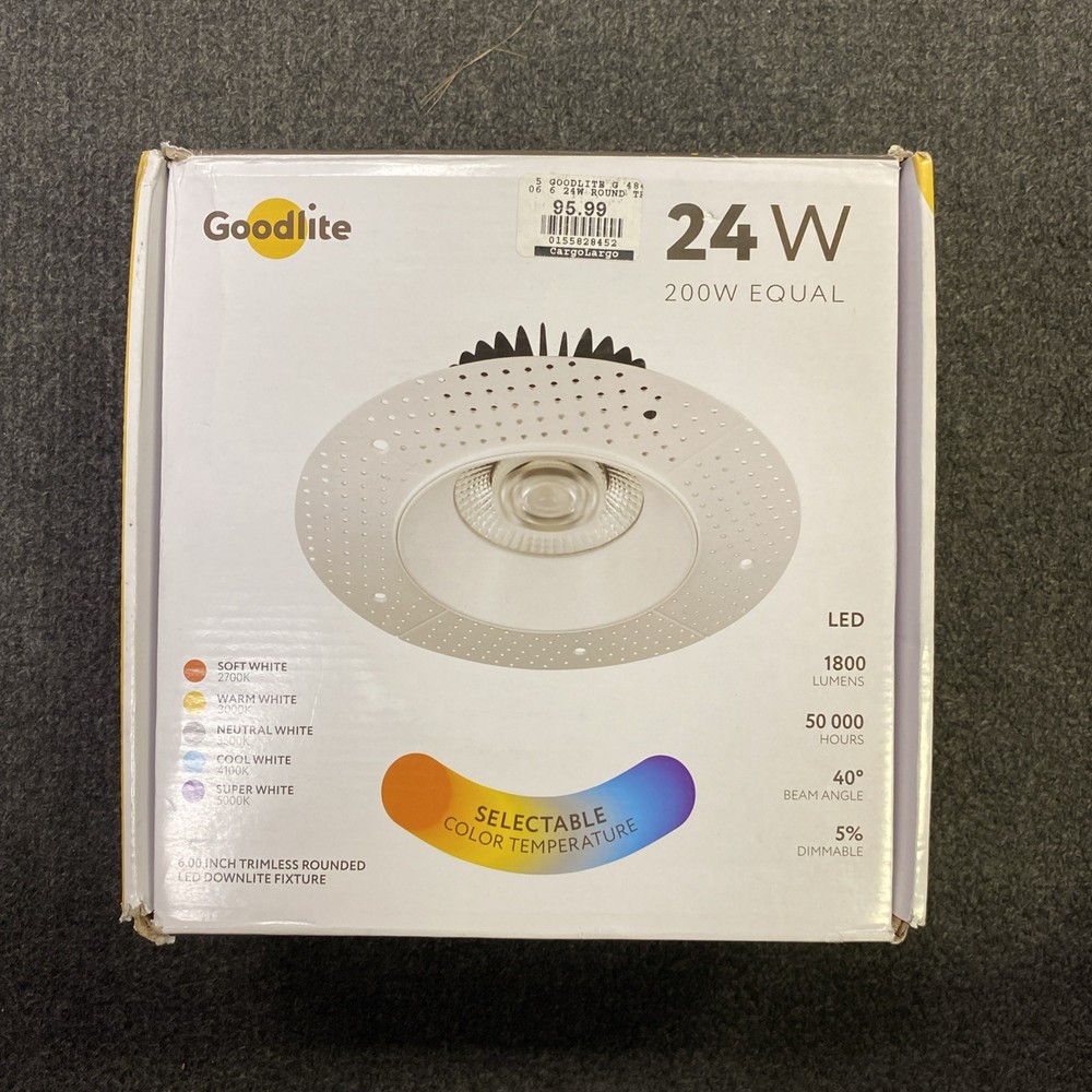 New Goodlite 24w 200w Equal Trimless Rounded LED Down lite Fixture