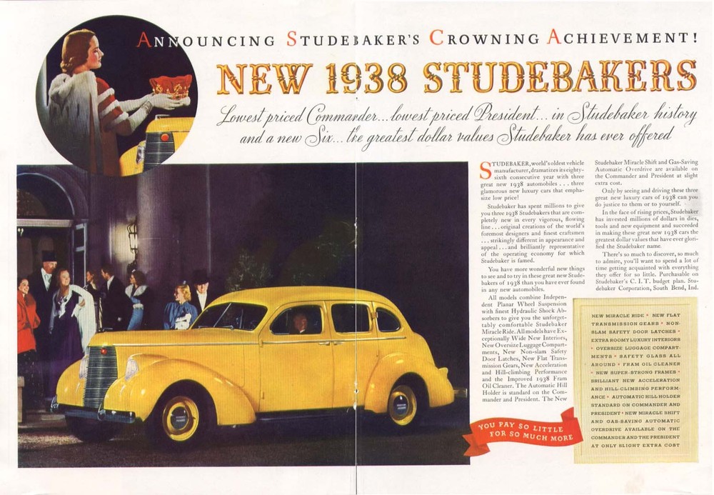 Announcing Studebaker's crowning achievement  ad 1938