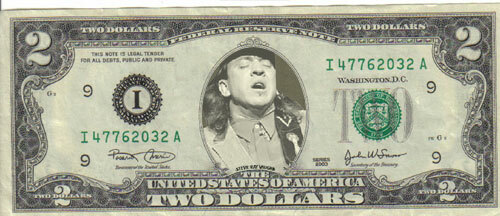 Stevie Ray Vaughan $2 Dollar Bill Mint! Rare! $1…