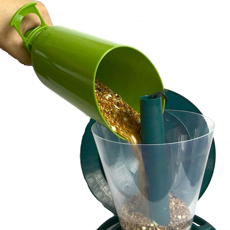 Bird Feeder Seed Scoop Green