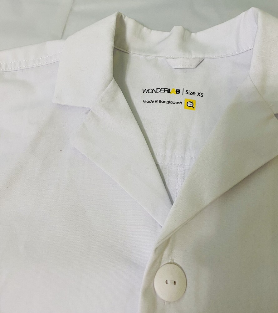 Wonder Lab White Lab Coat Style Size Xs Bc