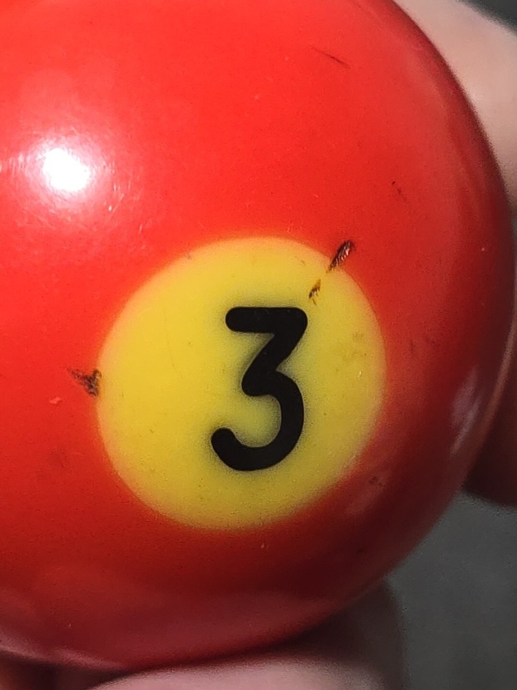 🎱Vintage Replacement Belgian(#3) Pool Ball~Billiards Solid Red Ball 2"