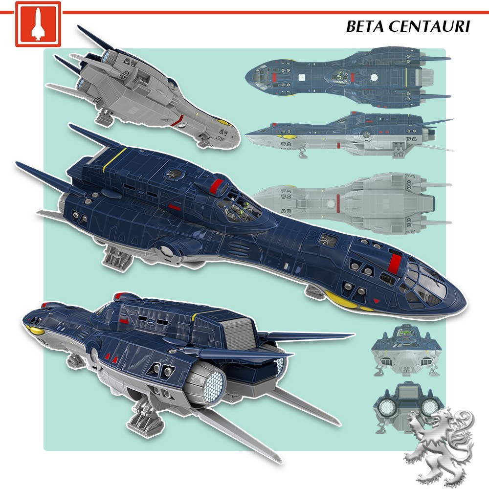 Beta Centauri Spaceship | 2nd Dynasty | Sci-fi Miniature | 28mm