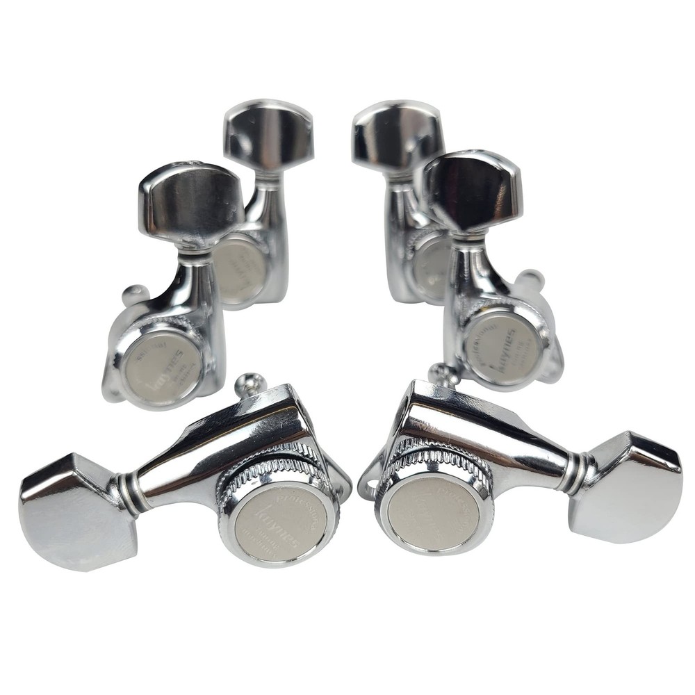 Kaynes Guitar Locking Tuners – 18:1 Chrome Silver Lock String Tuning Keys