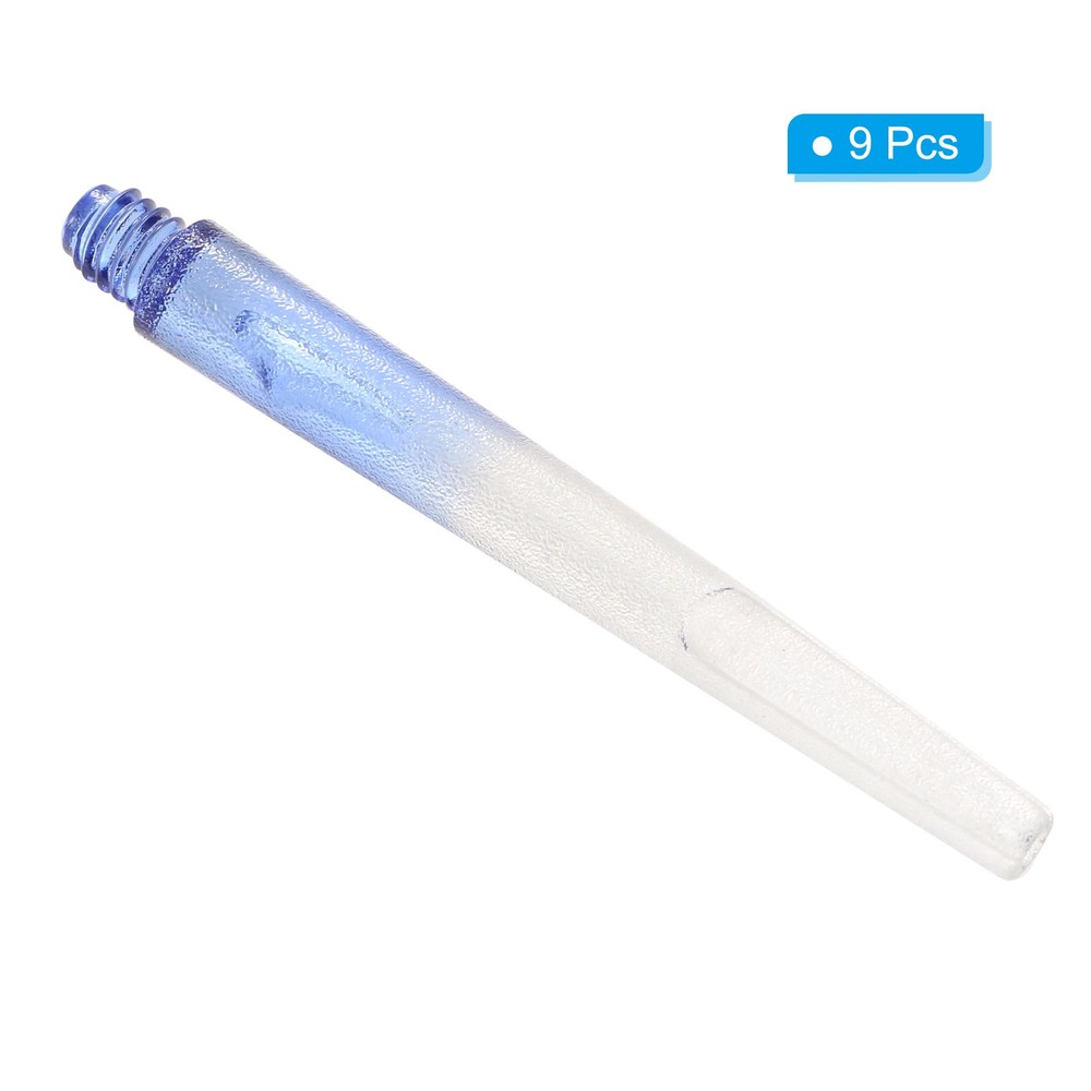 45mm Dart Shafts, Medium 2BA Thread Nylon Dart Stems - 9 Pack (White, Blue)
