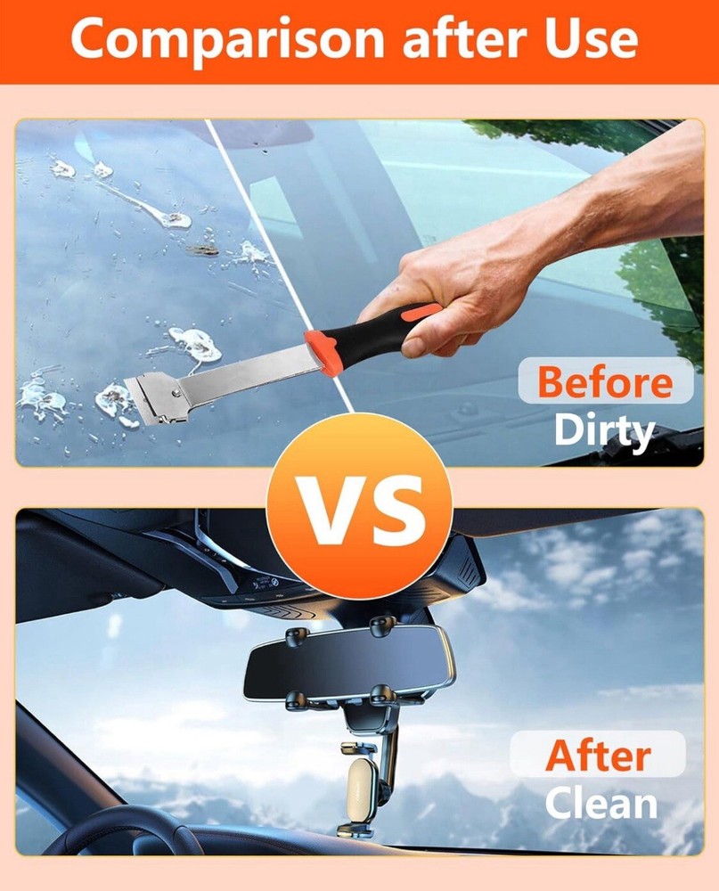 Razor Blade Scraper 2PC Tool Set For Removing Label Registration Sticker Decal