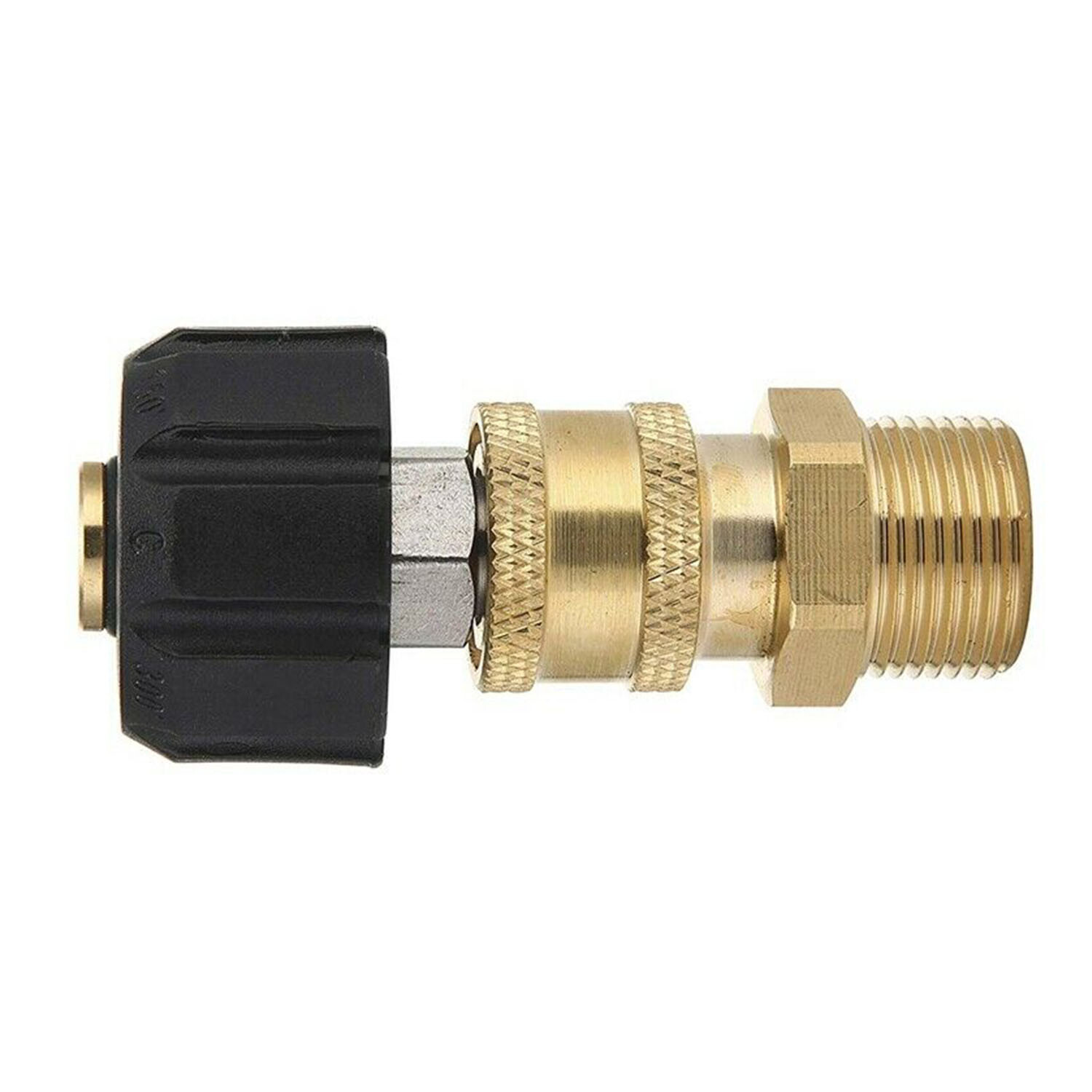 Pressure Washer Hose Connector Adapter Set Quick Connect M22 to 1/4" Gun to Wand