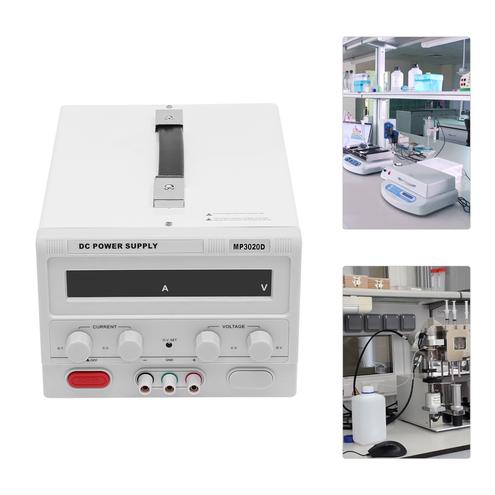 0-30V 0-20A DC Power Supply Variable Digital Lab Test Adjustable High Precision