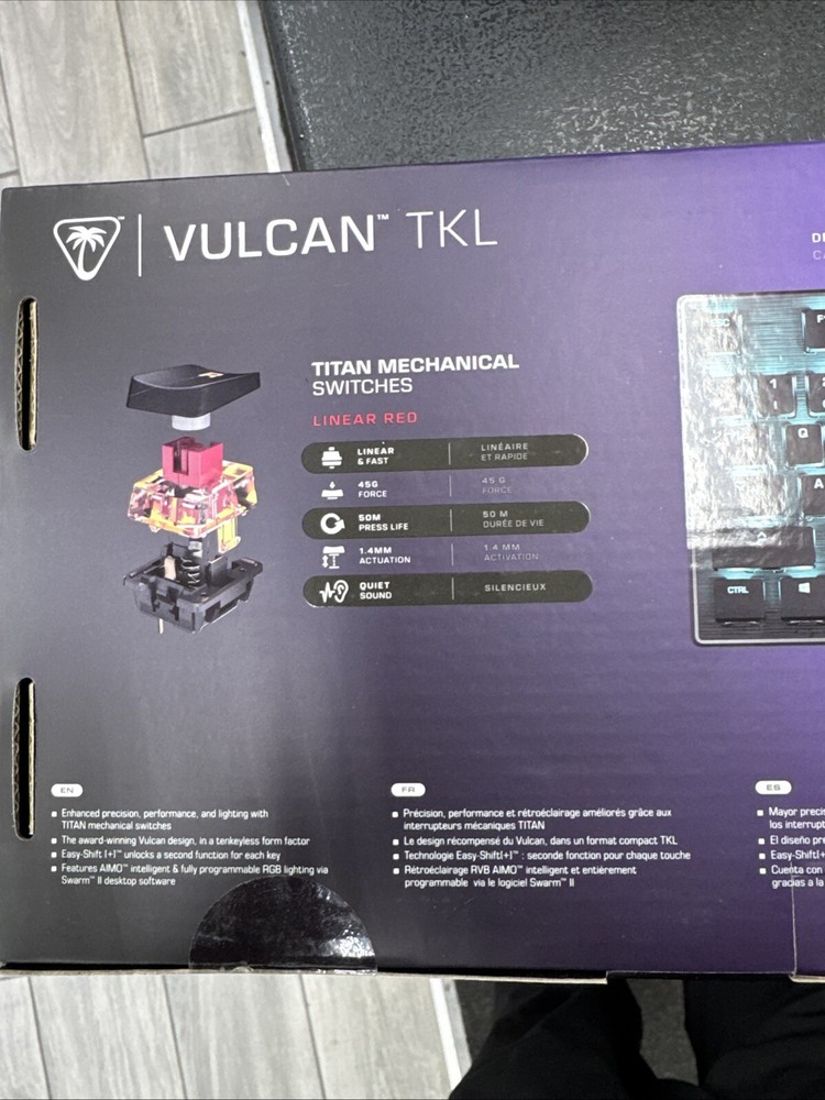 Turtle Beach Vulcan TKL Tenkeyless Linear Mechanical Titan Switch PC Gaming